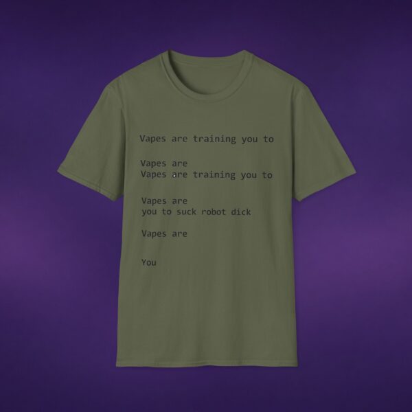 Vapes Are Training You To Suck Robot Dick White Tee