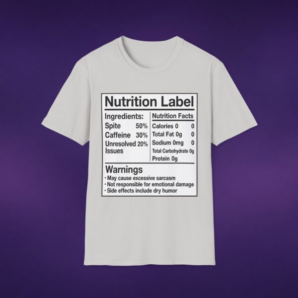 Nutrition Label Spite Caffeine Tee