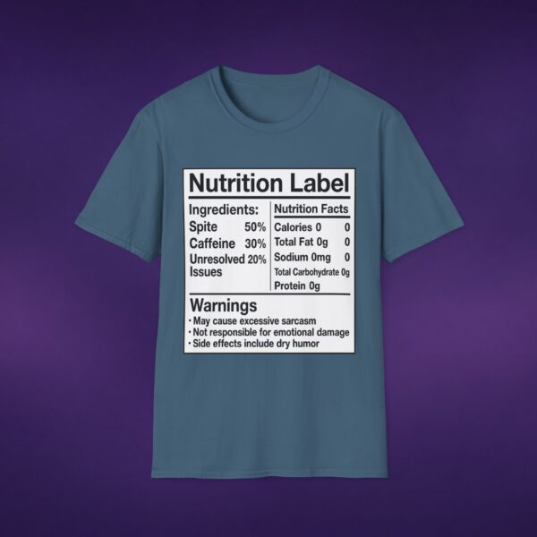 Nutrition Label Spite Caffeine Tee