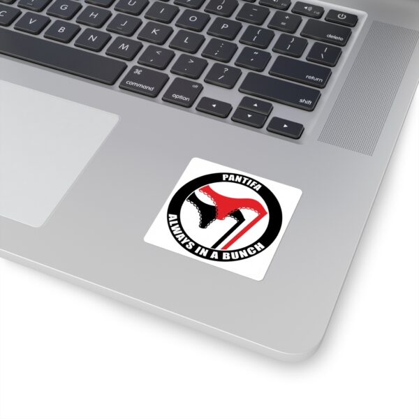 Square Sticker — “Pantifa Always in a Bunch” Antifa Parody Graphic