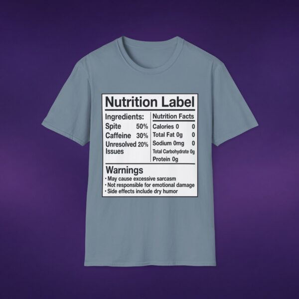 Nutrition Label Spite Caffeine Tee