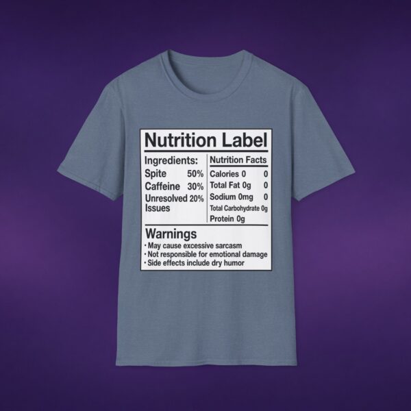 Nutrition Label Spite Caffeine Tee