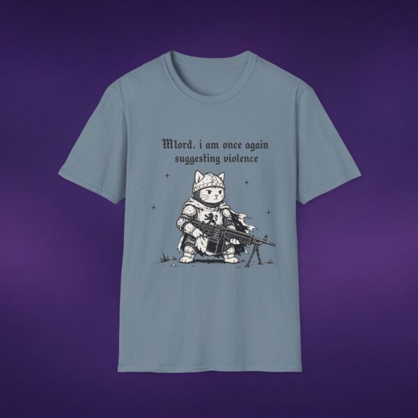11832788273390840382_2048_custom.jpeg M'lord I Am Once Again Suggesting Violence Cat Knight Tee