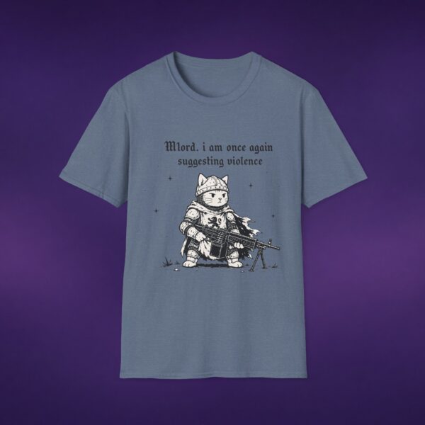 2484997099065689745_2048_custom.jpeg M'lord I Am Once Again Suggesting Violence Cat Knight Tee