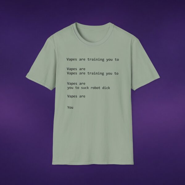 12139684197774565459_2048_custom.jpeg Vapes Are Training You To Suck Robot Dick White Tee