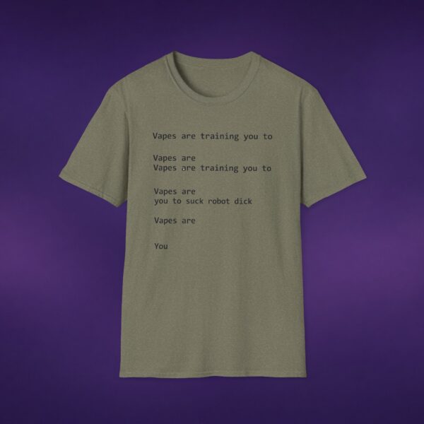 15706863101064870060_2048_custom.jpeg Vapes Are Training You To Suck Robot Dick White Tee