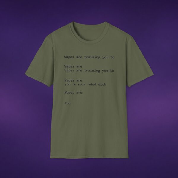 3797882467874545625_2048_custom.jpeg Vapes Are Training You To Suck Robot Dick White Tee